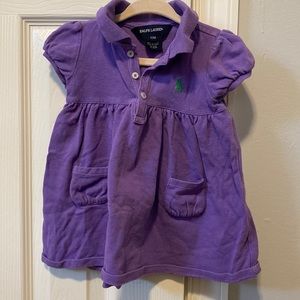 Ralph Lauren Polo girls purple dress 12m